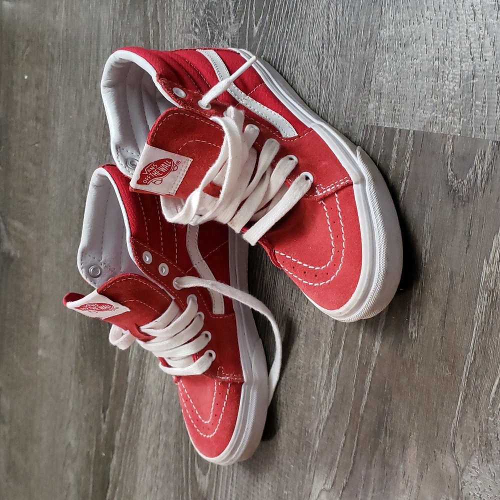 Vans SK8 Hi Mixed Media Suede Canvas High Tops Sz 2.5